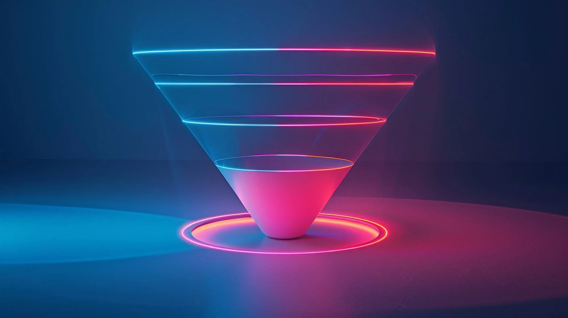 Digital marketing funnel illustration